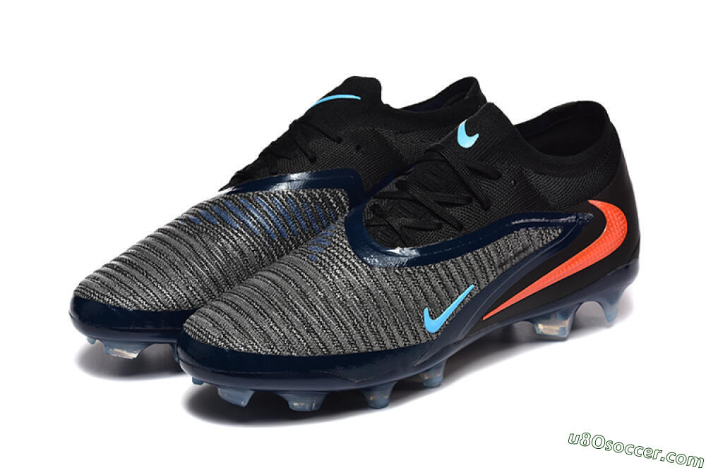 Nike Phantom 6 Low Elite FG Firm Ground Soccer Cleats - Black/Blue/Red 5
