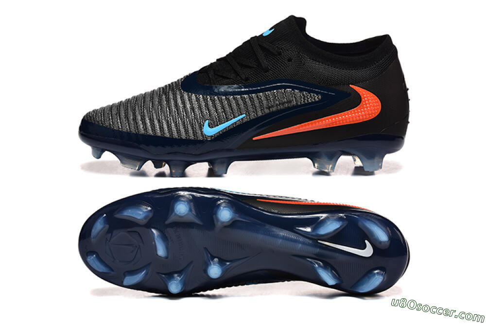 Nike Phantom 6 Low Elite FG Firm Ground Soccer Cleats - Black/Blue/Red 0