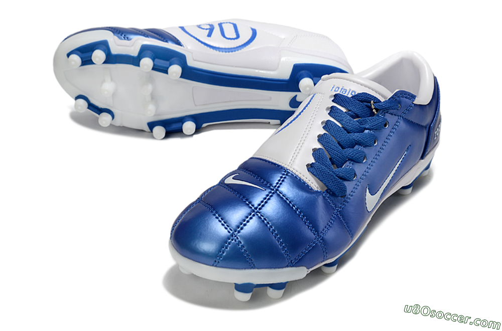 Nike Air Zoom Total 90 III FG Firm Ground Soccer Cleats - Blue/White 3