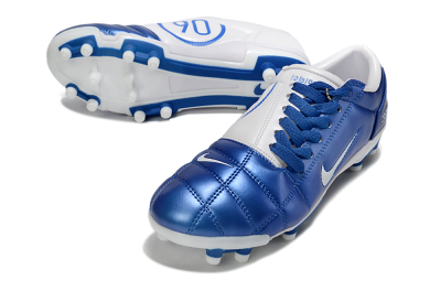 Nike Air Zoom Total 90 III FG Firm Ground Soccer Cleats - Blue/White