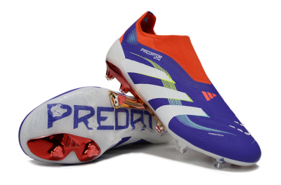 Adidas Predator 25 Elite Laceless FG Firm Ground Soccer Cleats - Blue/White/Red
