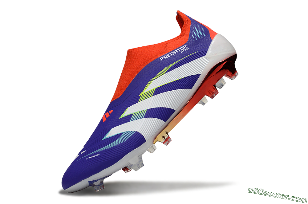 Adidas Predator 25 Elite Laceless FG Firm Ground Soccer Cleats - Blue/White/Red 5