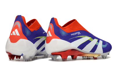 Adidas Predator 25 Elite Laceless FG Firm Ground Soccer Cleats - Blue/White/Red