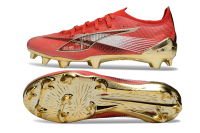 Puma Ultra 5 Ultimate FG Firm Ground Soccer Cleats - Red/White/Gold