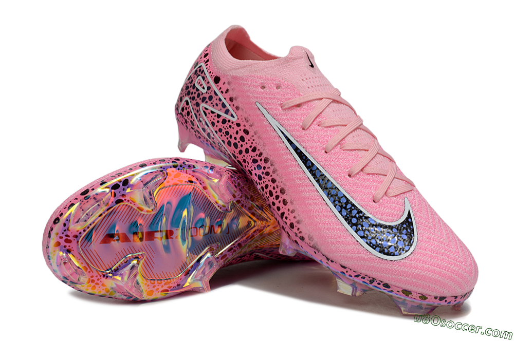 Nike Air Zoom Mercurial Vapor 16 Elite FG Firm Ground Soccer Cleats - Pink/Blue/Black 3