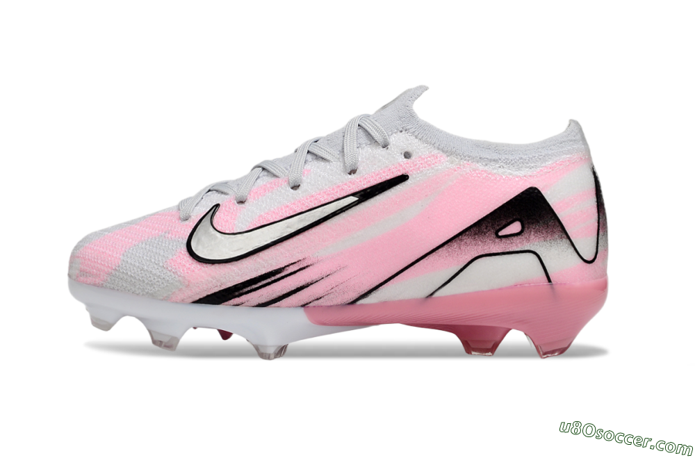 Nike Air Zoom Mercurial Vapor 16 Elite FG Firm Ground Soccer Cleats - Grey/Silver/Pink 2