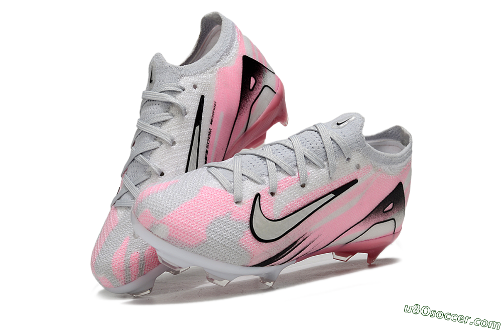 Nike Air Zoom Mercurial Vapor 16 Elite FG Firm Ground Soccer Cleats - Grey/Silver/Pink 3