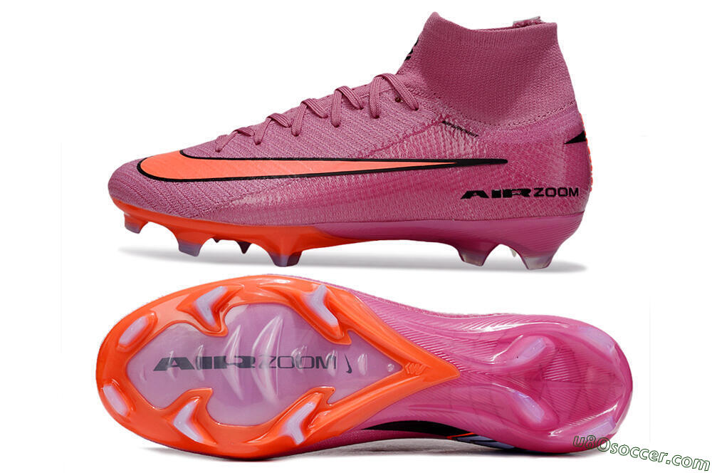 Nike Air Zoom Mercurial Superfly 10 Elite FG Firm Ground Soccer Cleats - Red/Black/Orange 0