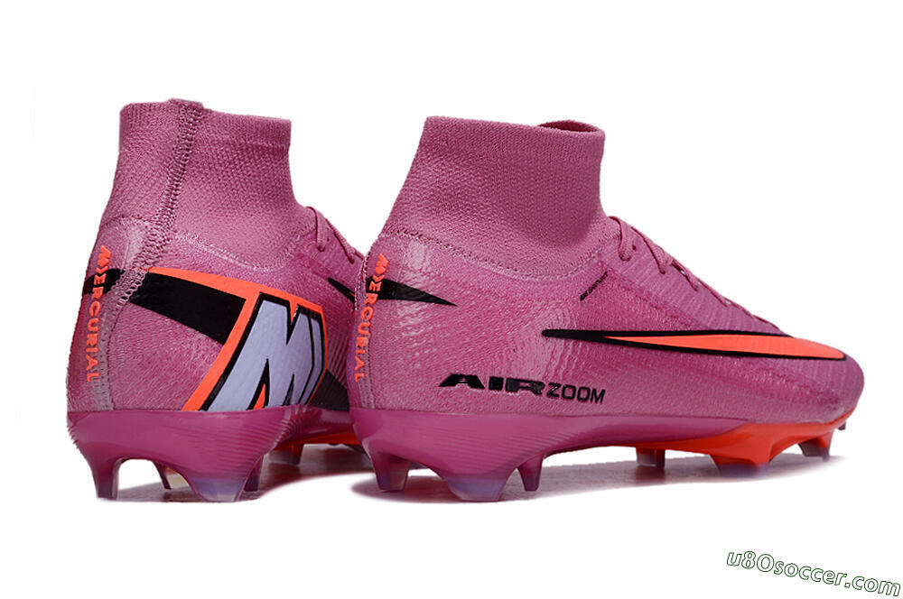 Nike Air Zoom Mercurial Superfly 10 Elite FG Firm Ground Soccer Cleats - Red/Black/Orange 7