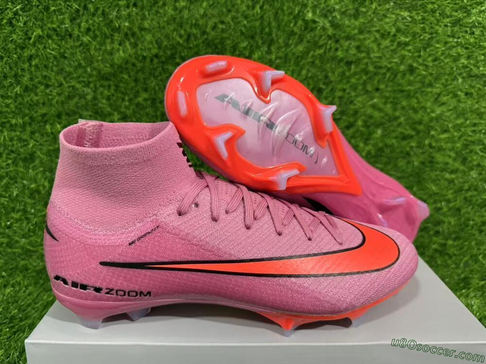 Nike Air Zoom Mercurial Superfly 10 Elite FG Firm Ground Soccer Cleats - Red/Black/Orange