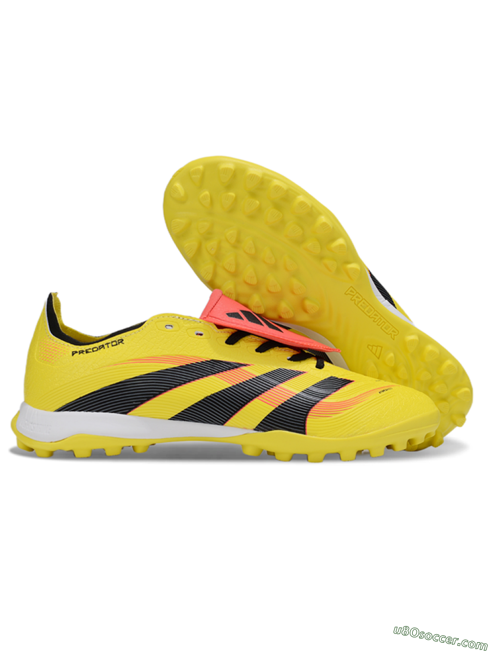 Adidas Predator 25 Elite Foldover Tongue TF Artificial Turf Soccer Shoes - Yellow/Black/Red 1