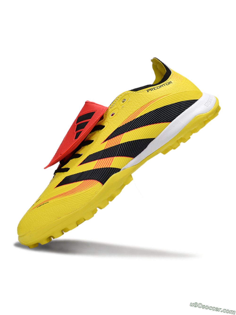 Adidas Predator 25 Elite Foldover Tongue TF Artificial Turf Soccer Shoes - Yellow/Black/Red 4