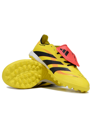 Adidas Predator 25 Elite Foldover Tongue TF Artificial Turf Soccer Shoes - Yellow/Black/Red