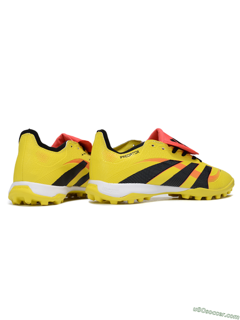 Adidas Predator 25 Elite Foldover Tongue TF Artificial Turf Soccer Shoes - Yellow/Black/Red 5