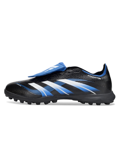 Adidas Predator 25 Elite Foldover Tongue TF Artificial Turf Soccer Shoes - Black/White/Blue