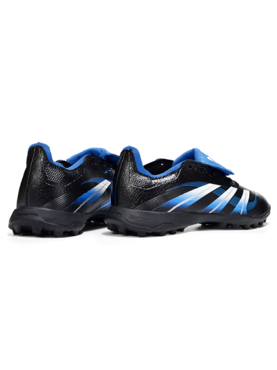 Adidas Predator 25 Elite Foldover Tongue TF Artificial Turf Soccer Shoes - Black/White/Blue