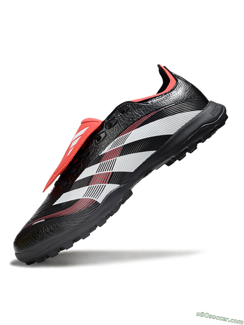 Adidas Predator 25 Elite Foldover Tongue TF Artificial Turf Soccer Shoes - Black/White/Red 5