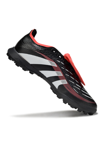 Adidas Predator 25 Elite Foldover Tongue TF Artificial Turf Soccer Shoes - Black/White/Red