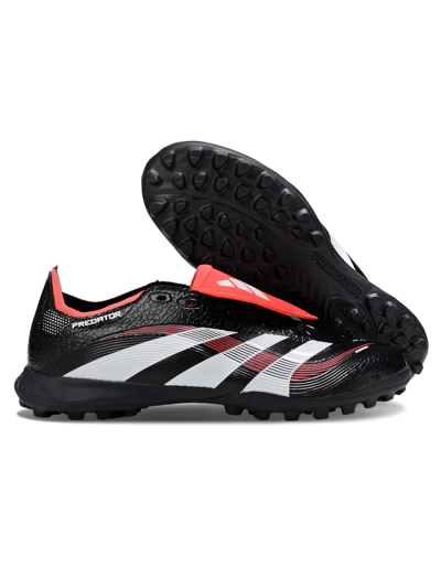 Adidas Predator 25 Elite Foldover Tongue TF Artificial Turf Soccer Shoes - Black/White/Red