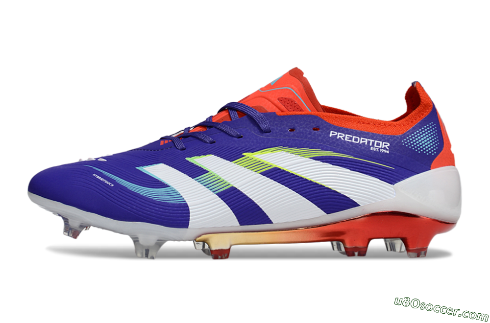 Adidas Predator 25 Elite FG Firm Ground Soccer Cleats - Blue/White/Red 2