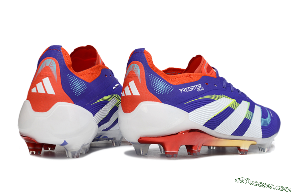Adidas Predator 25 Elite FG Firm Ground Soccer Cleats - Blue/White/Red 6