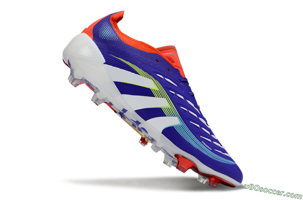 Adidas Predator 25 Elite FG Firm Ground Soccer Cleats - Blue/White/Red 5