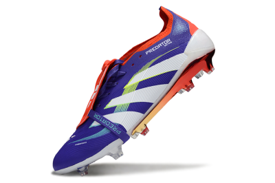 Adidas Predator 25 Elite Foldover Tongue FG Firm Ground Soccer Cleats - Blue/White/Red