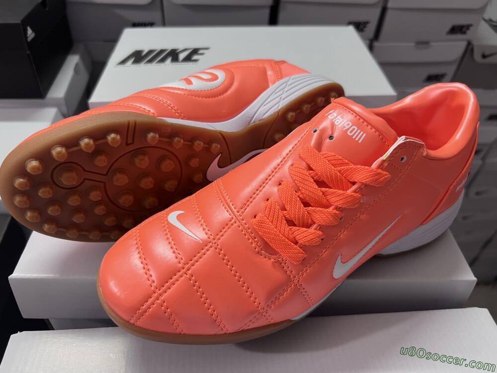Nike Total 90 III TF Artificial Turf Soccer Shoes - Orange/White