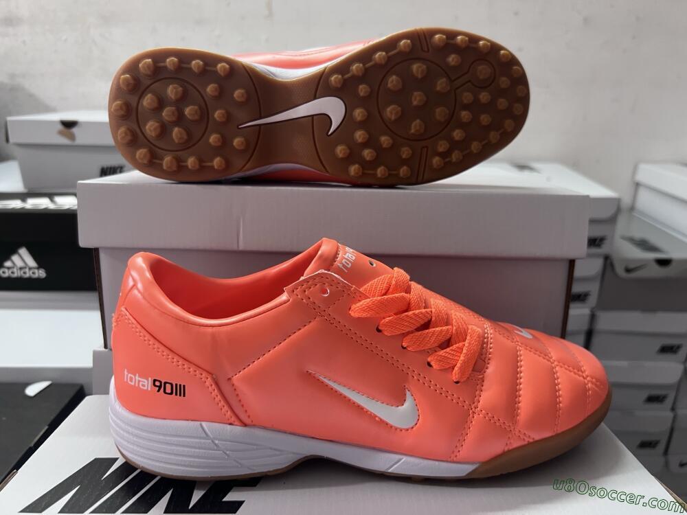 Nike Total 90 III TF Artificial Turf Soccer Shoes - Orange/White