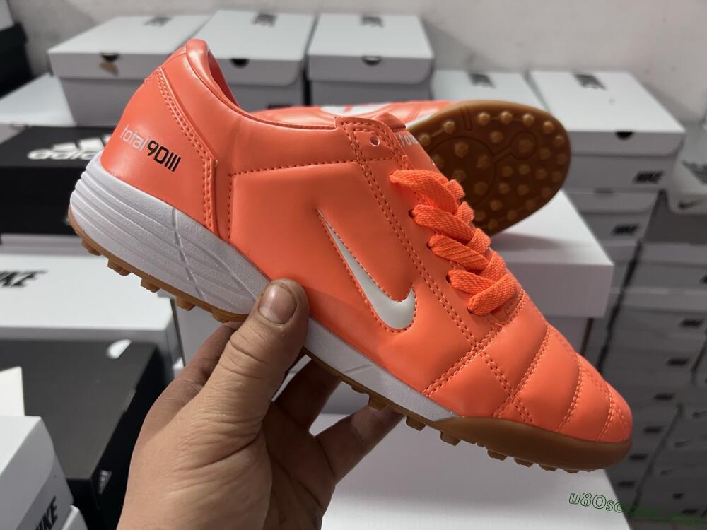 Nike Total 90 III TF Artificial Turf Soccer Shoes - Orange/White