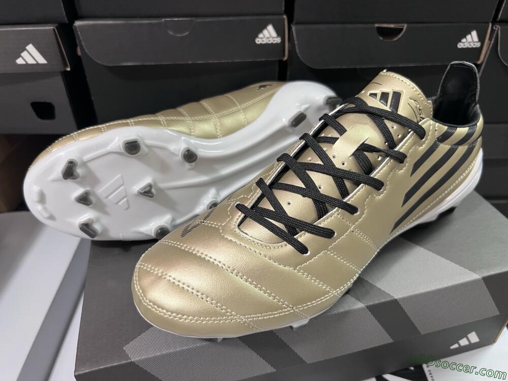 Adidas F50 Elite FG Firm Ground Soccer Cleats - Gold/Black/White