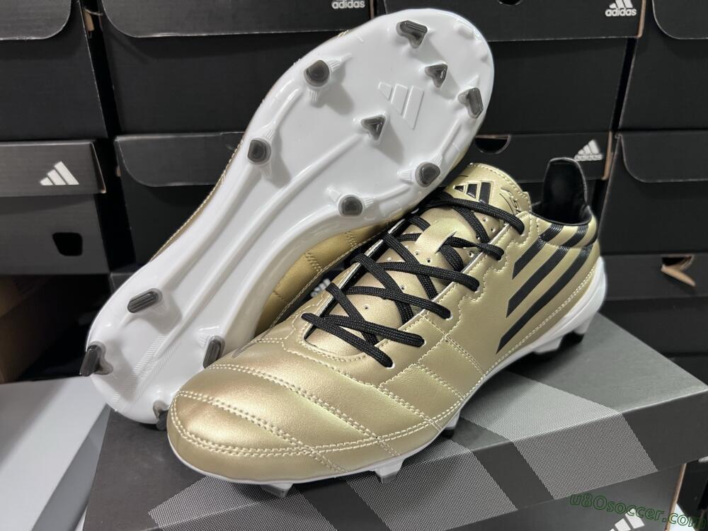 Adidas F50 Elite FG Firm Ground Soccer Cleats - Gold/Black/White