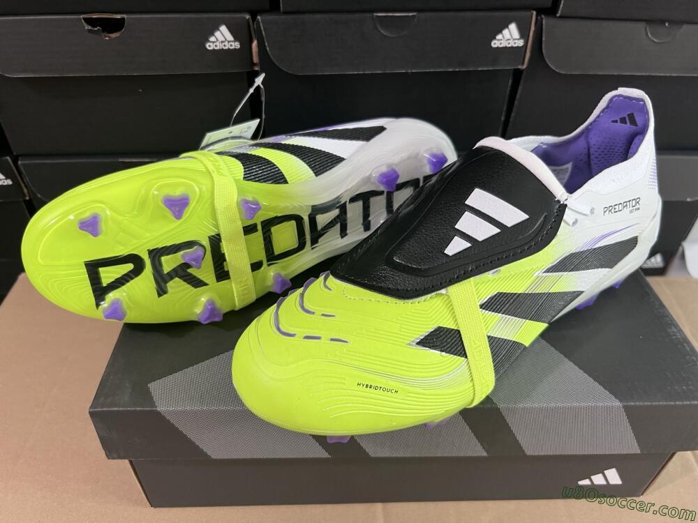 Adidas Predator 25 Elite Foldover Tongue FG Firm Ground Soccer Cleats - Yellow/Black