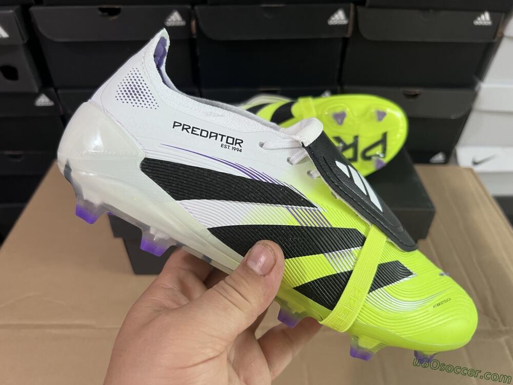 Adidas Predator 25 Elite Foldover Tongue FG Firm Ground Soccer Cleats - Yellow/Black