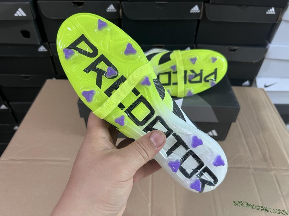 Adidas Predator 25 Elite Foldover Tongue FG Firm Ground Soccer Cleats - Yellow/Black