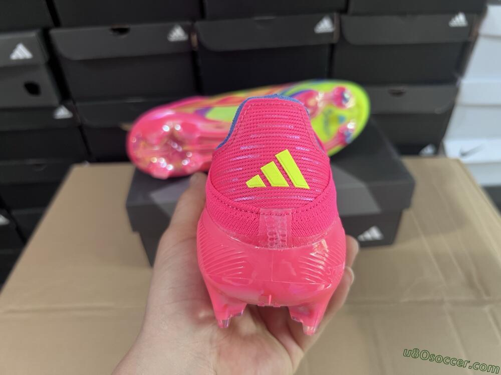 Adidas F50+ Elite Laceless FG Firm Ground Soccer Cleats - Red/Yellow/Blue