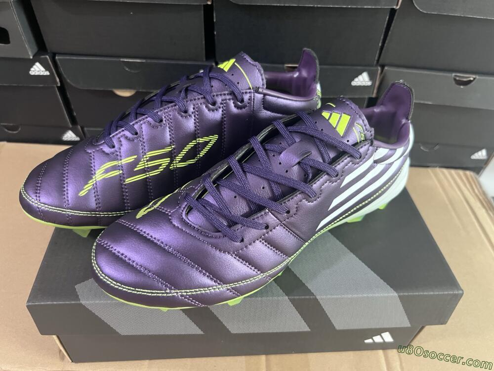 Adidas F50 Elite FG Firm Ground Soccer Cleats - Purple/White/Yellow