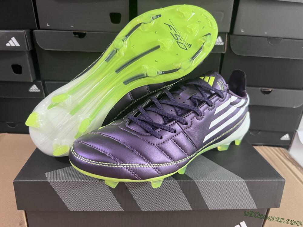 Adidas F50 Elite FG Firm Ground Soccer Cleats - Purple/White/Yellow