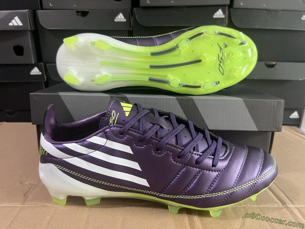 Adidas F50 Elite FG Firm Ground Soccer Cleats - Purple/White/Yellow