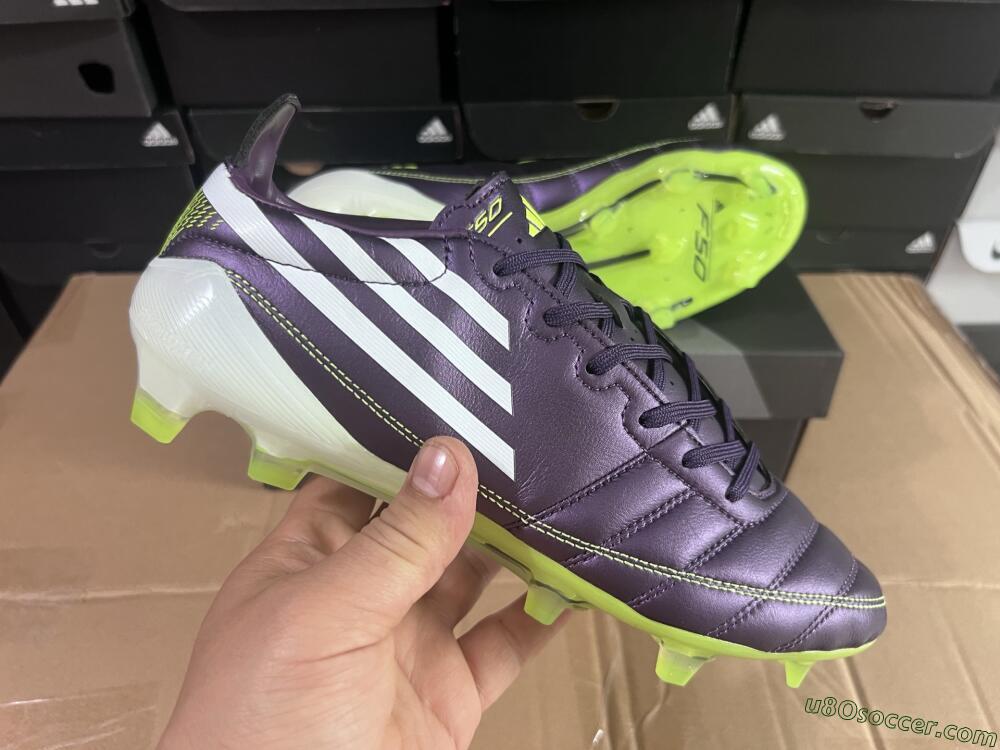 Adidas F50 Elite FG Firm Ground Soccer Cleats - Purple/White/Yellow