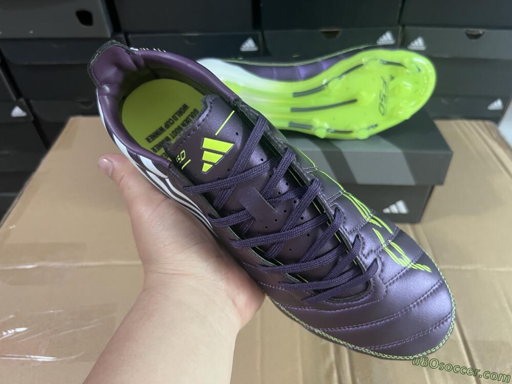 Adidas F50 Elite FG Firm Ground Soccer Cleats - Purple/White/Yellow