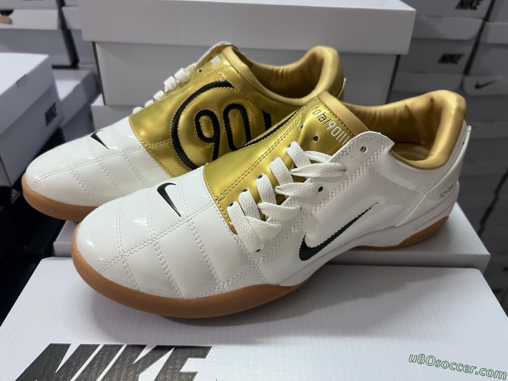 Nike Total 90 III IC Indoor & Futsal Soccer Shoes - White/Black/Yellow