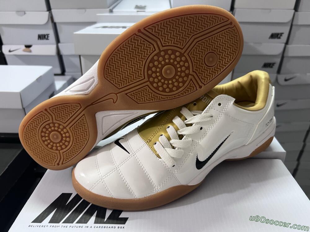 Nike Total 90 III IC Indoor & Futsal Soccer Shoes - White/Black/Yellow
