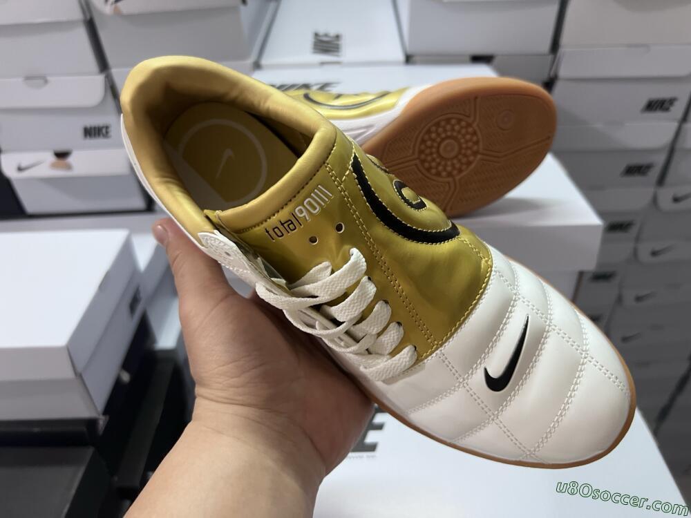Nike Total 90 III IC Indoor & Futsal Soccer Shoes - White/Black/Yellow