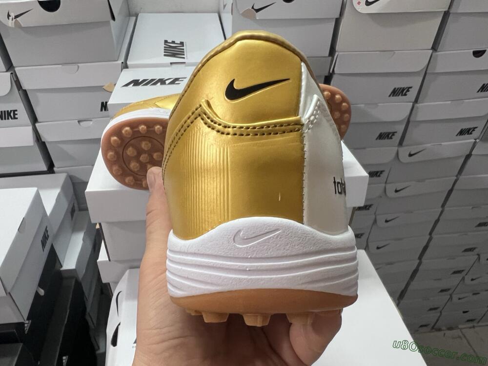 Nike Total 90 II TF Artificial Turf Soccer Shoes - Silver/Black/Gold