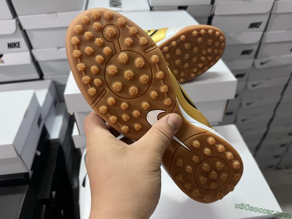 Nike Total 90 II TF Artificial Turf Soccer Shoes - Silver/Black/Gold