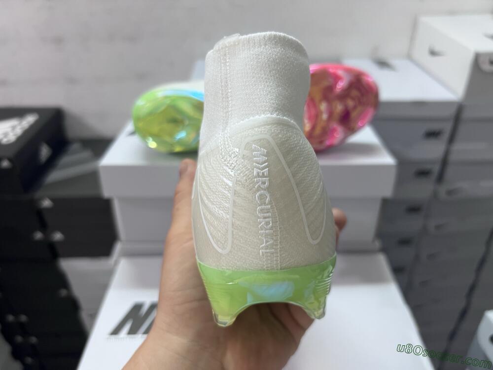 Nike Air Zoom Mercurial Superfly 10 Elite FG Firm Ground Soccer Cleats - White/Red/Gold