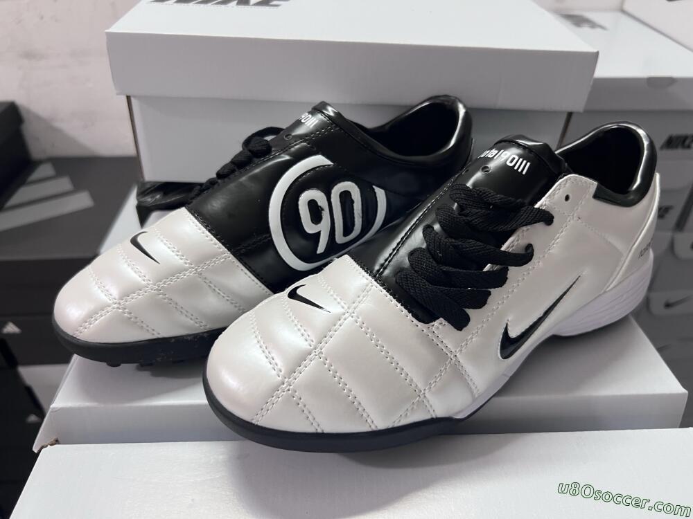 Nike Total 90 III TF Artificial Turf Soccer Shoes - White/Black