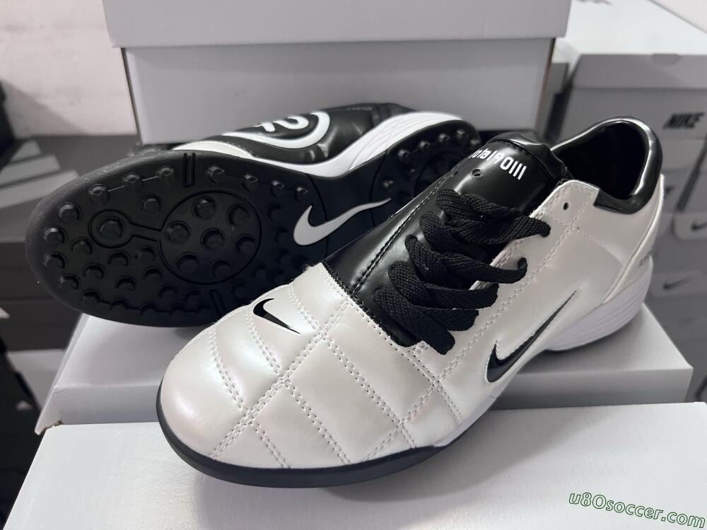 Nike Total 90 III TF Artificial Turf Soccer Shoes - White/Black