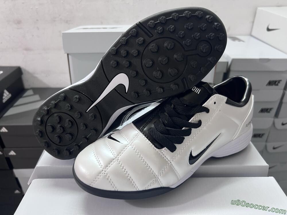 Nike Total 90 III TF Artificial Turf Soccer Shoes - White/Black